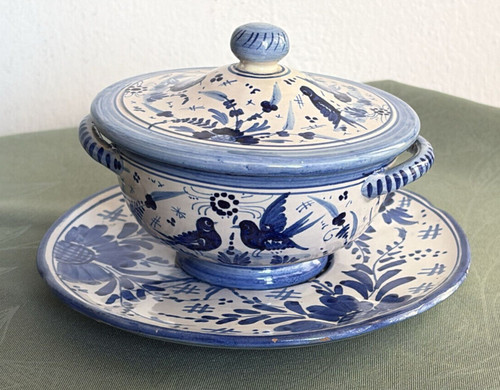 Tazza biansata maiolica con - tazza,